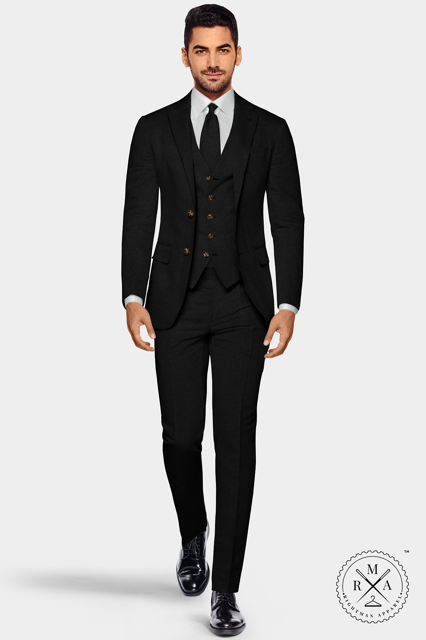 Black Velvet Three Piece Suit SU312
